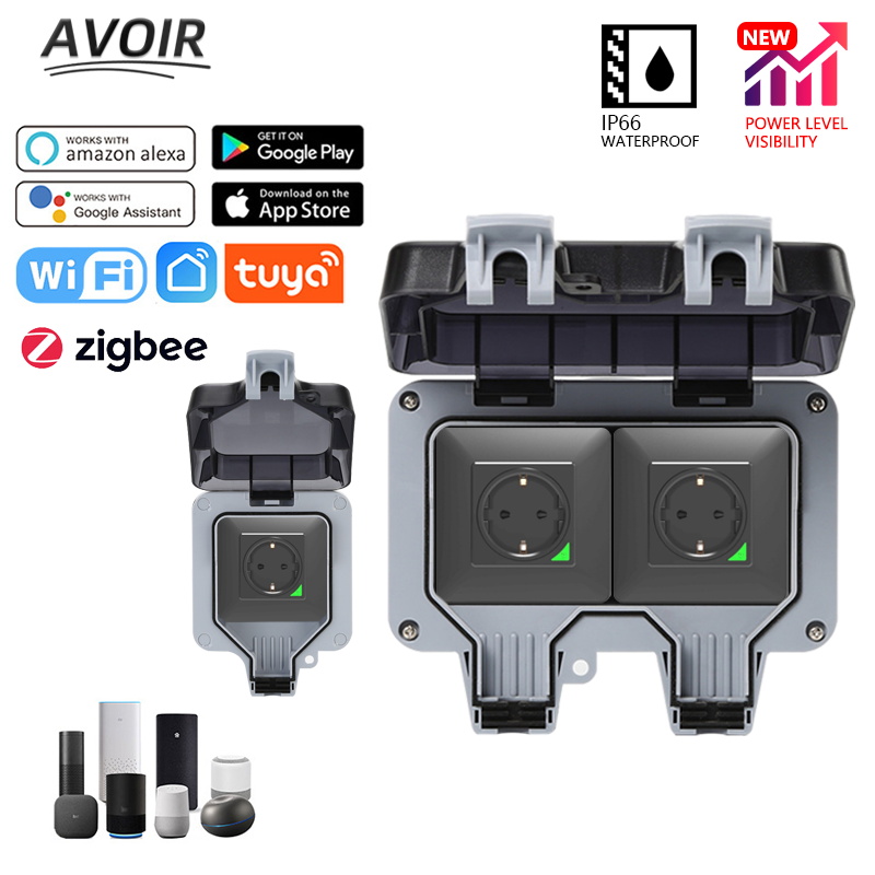 Outdoor Zigbee Power Plug - Avoir Tuya Zigbee Ổ Cắm Điện