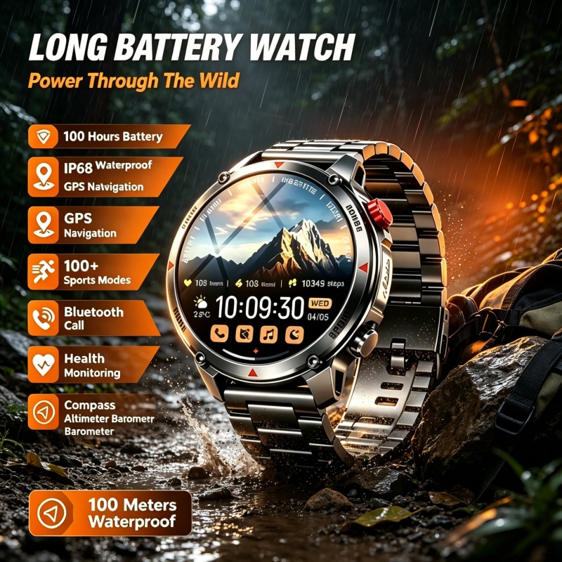 Outdoor Power Monitor - 2026 New T-Rex3 Pro 1100mAh Battery