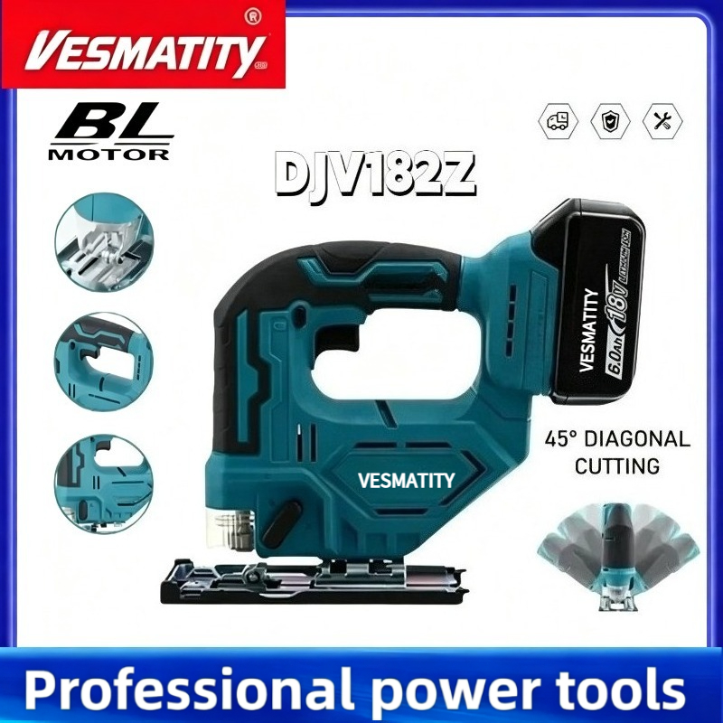 Pole Saw Cordless - DJV182Z 340W Brushless Jigsaw with Saw