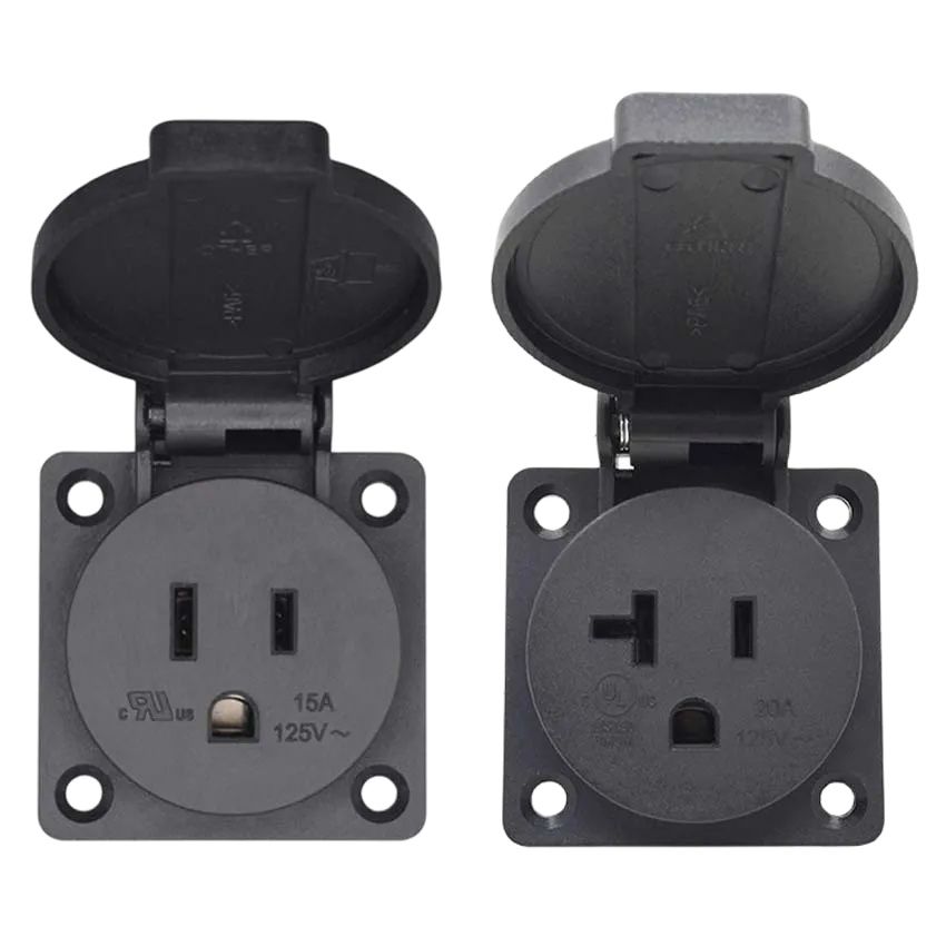 Outdoor Power Receptacle - Đa năng Đen 125 V 15A