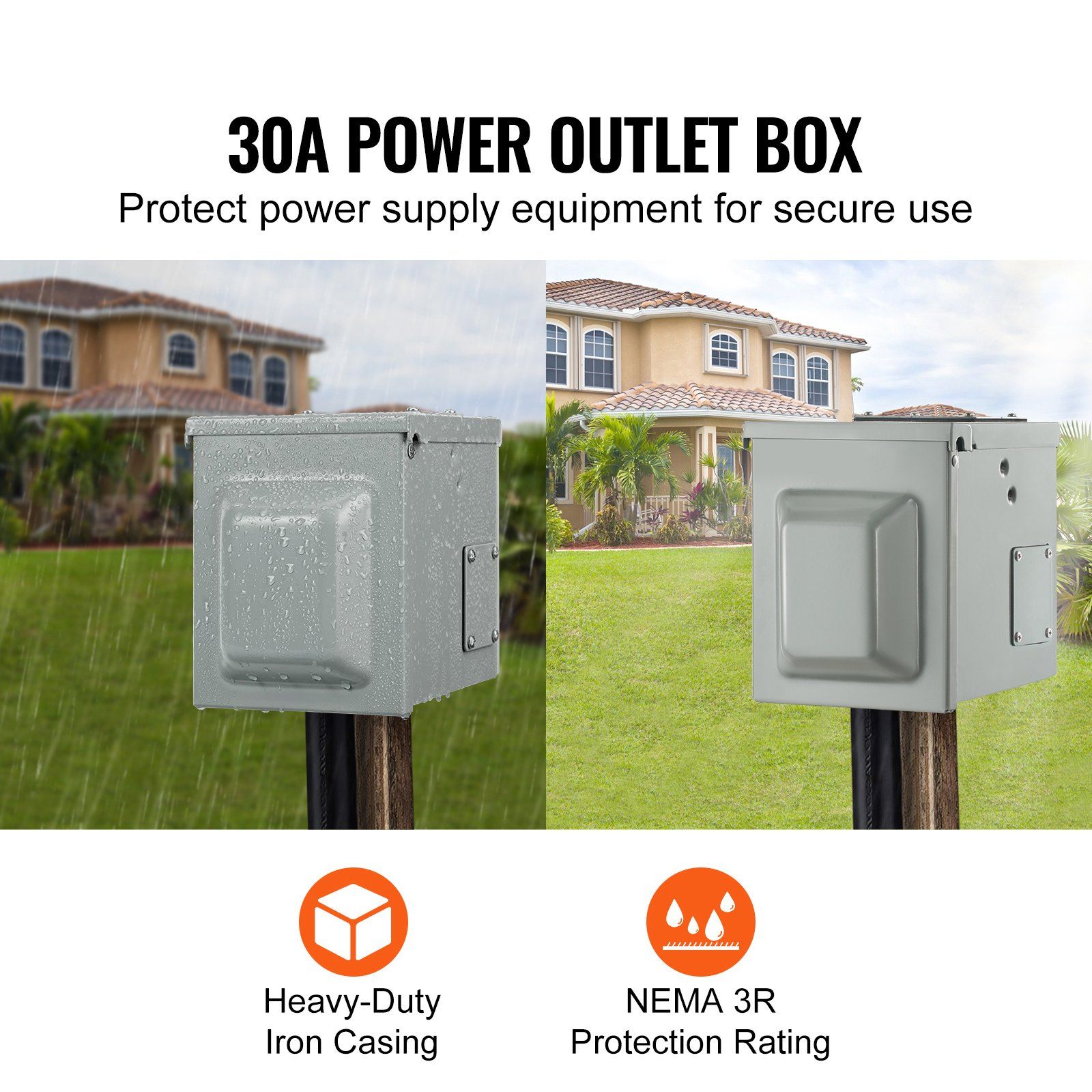 For UL Standards Tested 30 Amp - đánh giá và giá Outdoor Power Receptacle Box