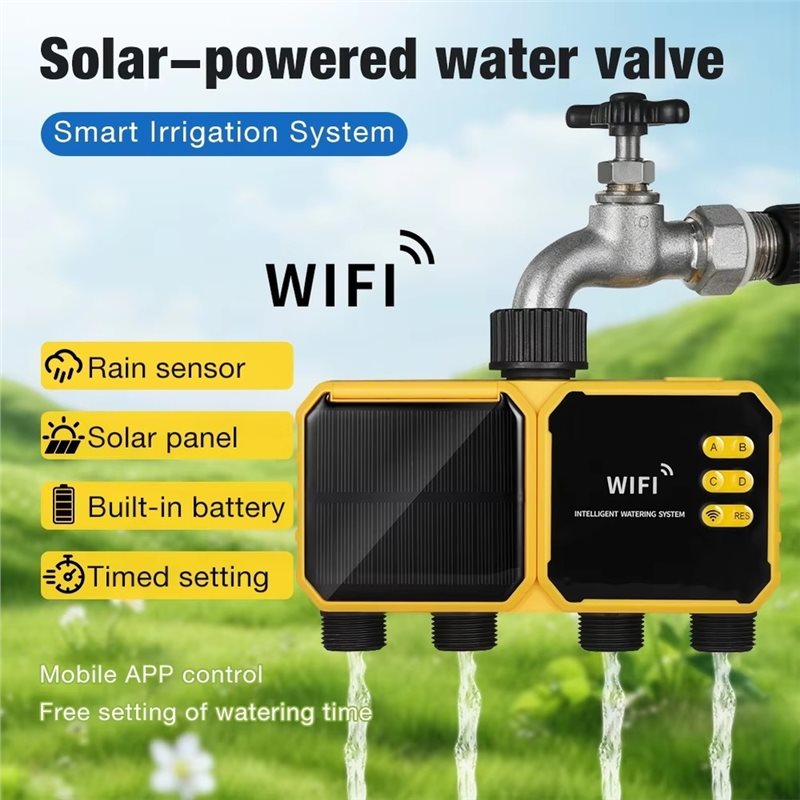 AB08-Solar Powered 4 Zone WIFI - đánh giá và giá Power Zone Outdoor Timer
