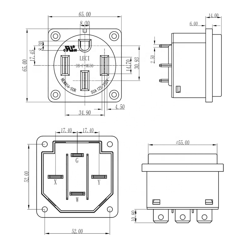 NEMA 14-50R Receptacle 50 Amp  - đánh giá và giá Outdoor Power Receptacle