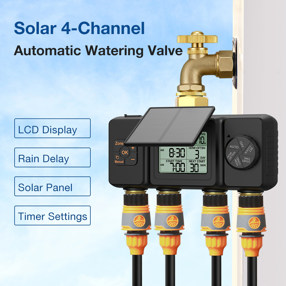 4-Zone Solar Powered Irrigatio - đánh giá và giá Power Zone Outdoor Timer