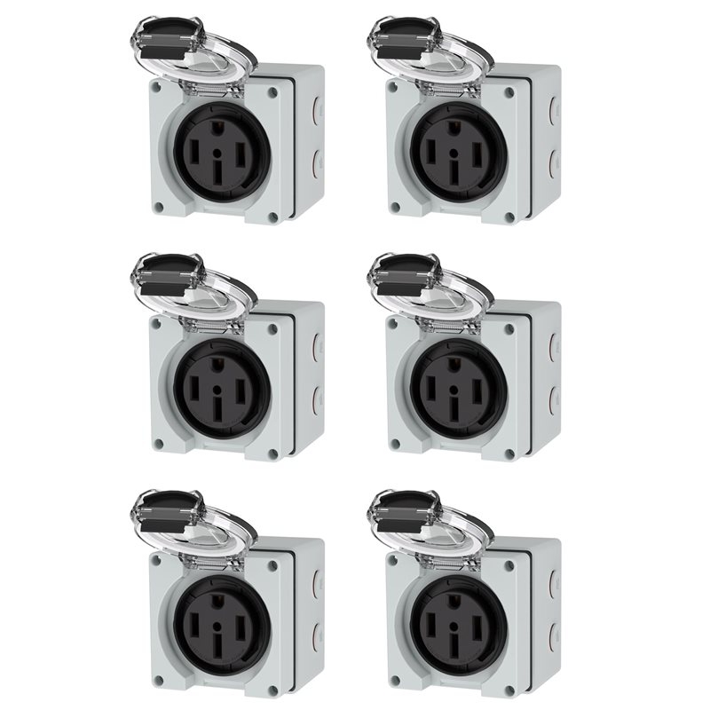 ABLK 6X 50Amp Power Outlet Box - đánh giá và giá Outdoor Power Receptacle Box