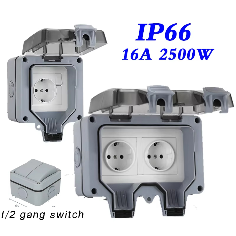 EU KR Outdoor Wall Waterproof  - đánh giá và giá Outdoor Power Outlet Waterproof