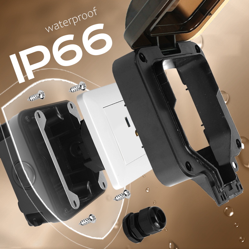 Avoir IP66 Wall Waterproof Soc - đánh giá và giá Outdoor Power Outlet Waterproof