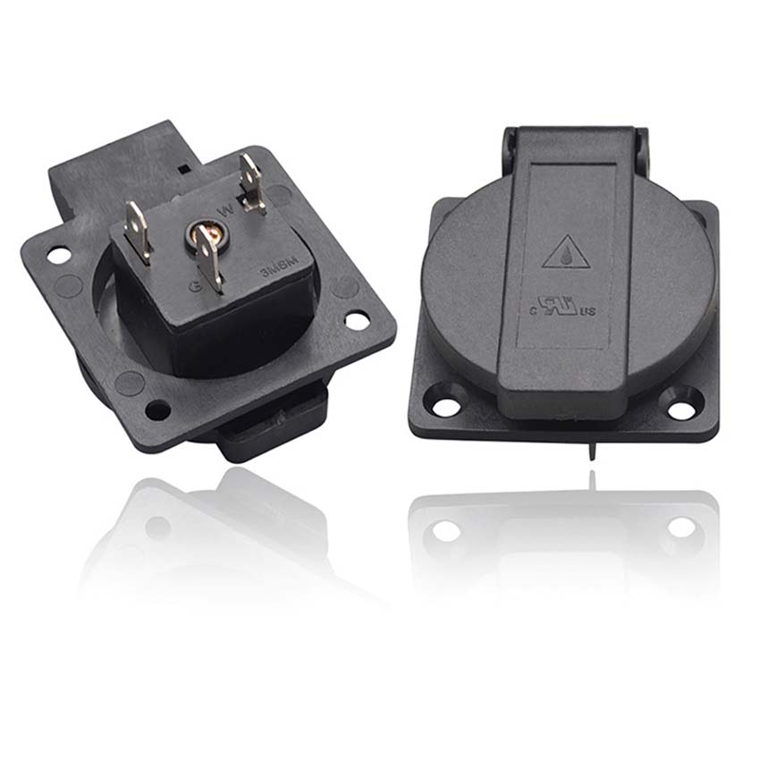 Đa năng Đen 125 V 15A 20A IP44 - đánh giá và giá Outdoor Power Receptacle