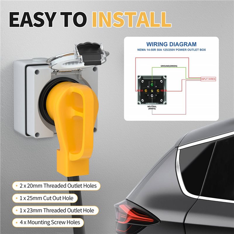 T21C 6X 50Amp Power Outlet Box - đánh giá và giá Outdoor Power Receptacle Box
